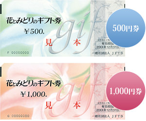 花とみどりのギフト券　7000円分