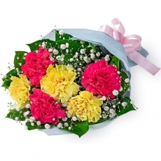 (カーネーション花束・イエロー)