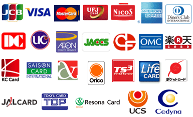 JCB/VISA/MASTER/UFJ/NICOS/AMEX/DAINERS